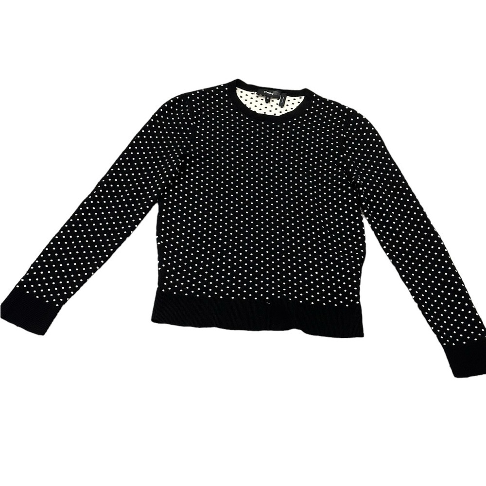 Theory Polka Dot Women’s Sweater Tag Size M - Picture 8 of 11